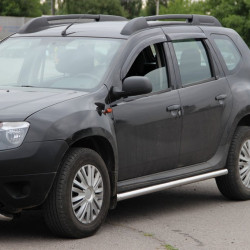 Бічні труби (2 шт., нерж.) d60 для Dacia Duster 2008-2018 рр