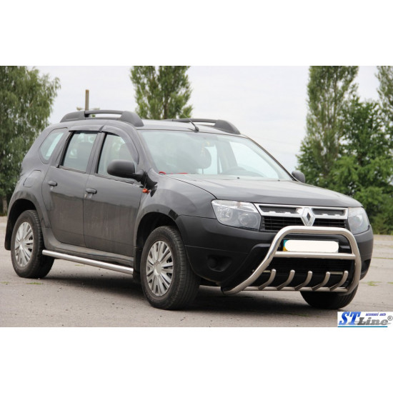 Бічні труби (2 шт., нерж.) d60 для Dacia Duster 2008-2018 рр