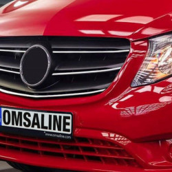 Накладки на решітку 2020-2024 (5 шт, нерж) OmsaLine - Італійська нержавійка для Mercedes Vito / V-class W447 рр