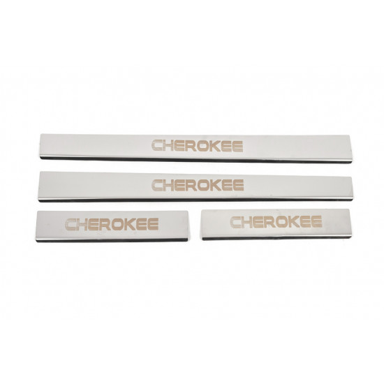 Накладки на пороги Carmos V-2 (4 шт, нерж) для Jeep Grand Cherokee WK 2004-2010рр Накладки на пороги Carmos V-2 (4 шт, нерж) для Jeep Grand Cherokee WK 2004-2010рр