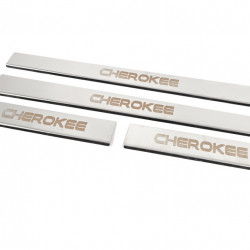 Накладки на пороги Carmos V-2 (4 шт, нерж) для Jeep Grand Cherokee WK 2004-2010рр