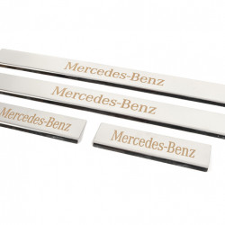Накладки на пороги Carmos (4 шт, нерж) для Mercedes C-class W204 2007-2015рр