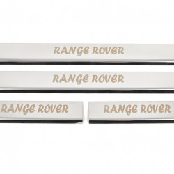 Накладки на пороги (Carmos , 4 шт, нерж.) для Range Rover III L322 2002-2012 рр