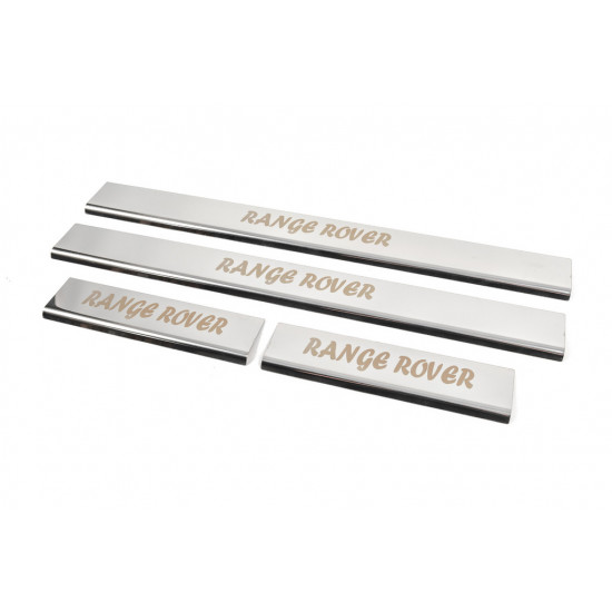 Накладки на пороги (Carmos , 4 шт, нерж.) для Range Rover III L322 2002-2012 рр Накладки на пороги (Carmos , 4 шт, нерж.) для Range Rover III L322 2002-2012 рр