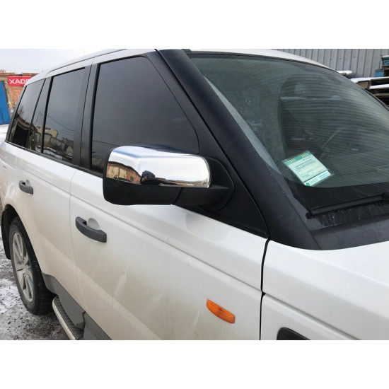 Накладки на дзеркала (2 шт, нерж) OmsaLine - Італійська нержавійка для Range Rover III L322 2002-2012 рр