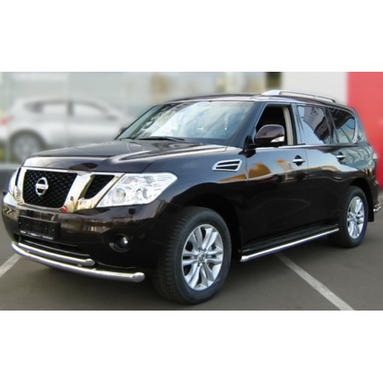 Нижня подвійна губа (нерж) для Nissan Pathfinder R51 2005-2014рр