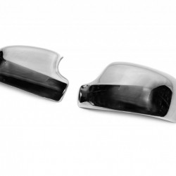 Накладки на дзеркала V-3 (2 шт, нерж) для Renault Logan I 2008-2013 рр