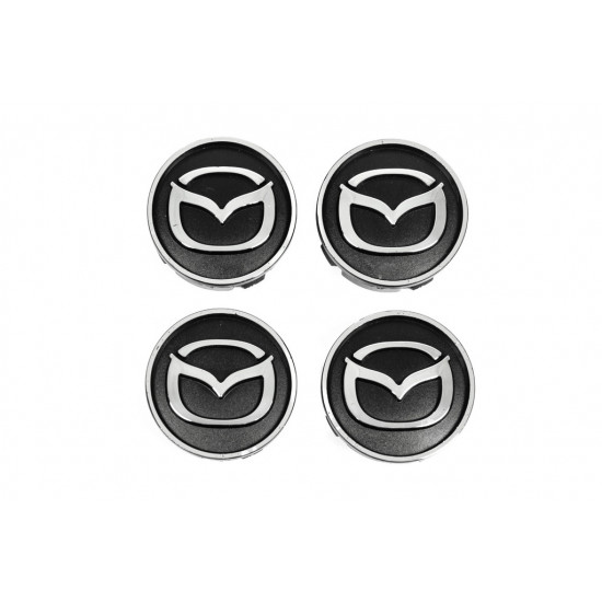 Ковпачки диски чорні maz5955tur-bl (59мм на 55мм, 4 шт) для Тюнінг Mazda Ковпачки диски чорні maz5955tur-bl (59мм на 55мм, 4 шт) для Тюнінг Mazda