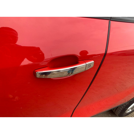 Накладки на ручки ВУЗЬКІ (4 шт., нерж., Omsa) для Opel Astra J 2010-2024 рр Накладки на ручки ВУЗЬКІ (4 шт., нерж., Omsa) для Opel Astra J 2010-2024 рр