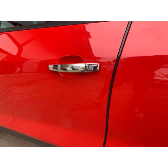 Накладки на ручки ВУЗЬКІ (4 шт., нерж., Omsa) для Opel Astra J 2010-2024 рр Накладки на ручки ВУЗЬКІ (4 шт., нерж., Omsa) для Opel Astra J 2010-2024 рр