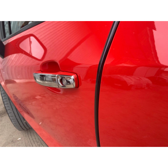 Накладки на ручки ВУЗЬКІ (4 шт., нерж., Omsa) для Opel Astra J 2010-2024 рр Накладки на ручки ВУЗЬКІ (4 шт., нерж., Omsa) для Opel Astra J 2010-2024 рр