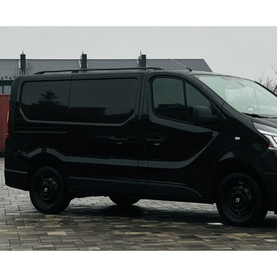 Рейлінги чорні Коротка, пластикові ніжки для Renault Trafic 2015-2024 рр