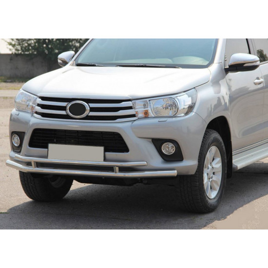 Передній захист ST018 (нерж) для Toyota Hilux 2015-2024 рр