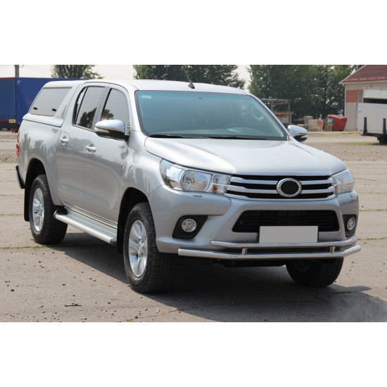 Передній захист ST018 (нерж) для Toyota Hilux 2015-2024 рр