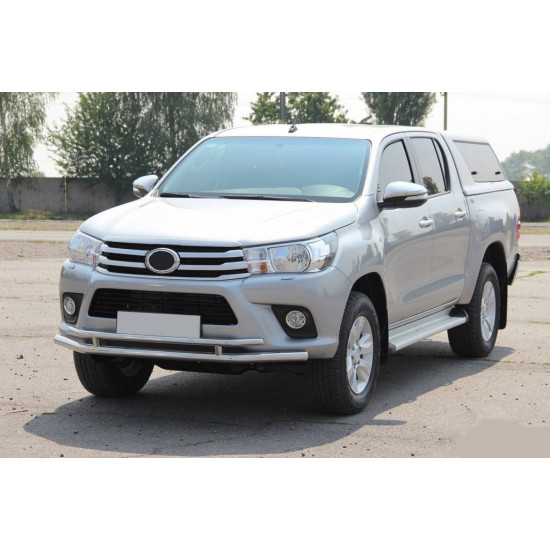 Передній захист ST018 (нерж) для Toyota Hilux 2015-2024 рр