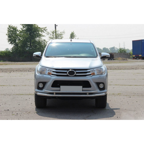 Передній захист ST018 (нерж) для Toyota Hilux 2015-2024 рр