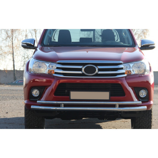 Передній захист ST018 (нерж) для Toyota Hilux 2015-2024 рр