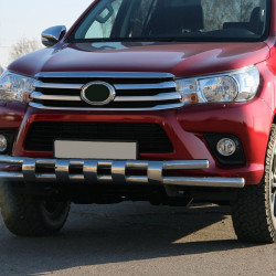 Передній захист ST015 (нерж) для Toyota Hilux 2015-2024 рр