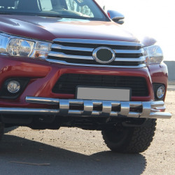 Передній захист ST015 (нерж) для Toyota Hilux 2015-2024 рр