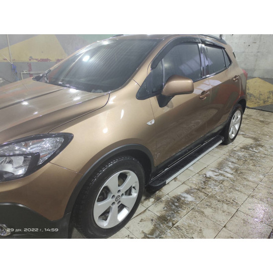 Бокові пороги Maya V1 (2 шт., алюміній) для Opel Mokka 2012-2021 рр