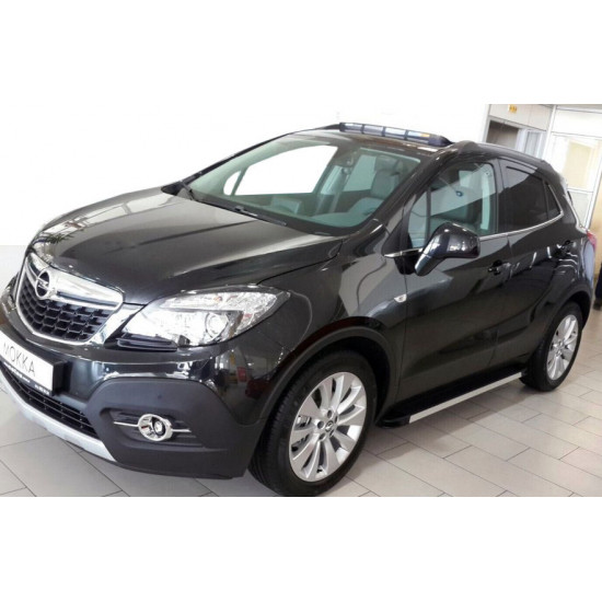 Бокові пороги Maya V1 (2 шт., алюміній) для Opel Mokka 2012-2021 рр