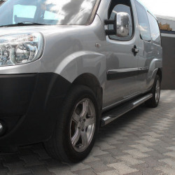 Бічні труби BB002 (2 шт., нерж.) 60 мм, стандартна база для Fiat Doblo I 2005-2010 рр