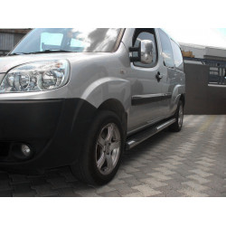 Бічні труби BB002 (2 шт., нерж.) 60 мм, стандартна база для Fiat Doblo I 2005-2010 рр