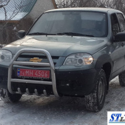 Кенгурятник QT007 (нерж) для Chevrolet Niva