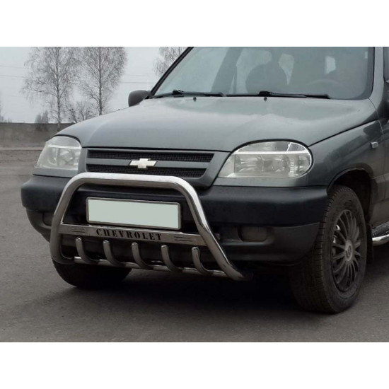 Кенгурятник WT004 (нерж) для Chevrolet Niva