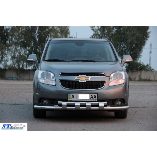 Передній захист ST015 (нерж) для Chevrolet Orlando 2010-2024 рр