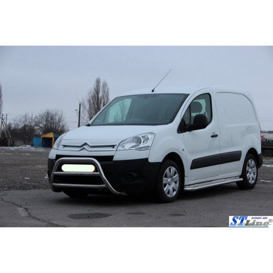 Кенгурятник WT022 (нерж.) для Peugeot Partner Tepee 2008-2018рр