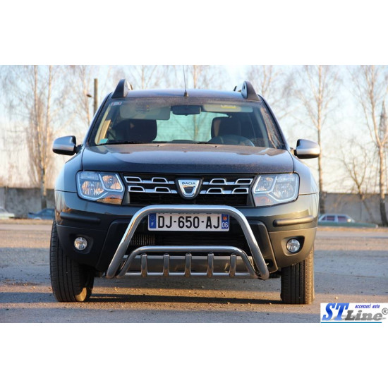 Кенгурятник WT002 (нерж) для Renault Duster 2008-2017 рр