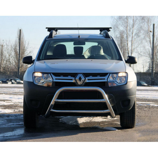 Кенгурятник WT022 (нерж) для Renault Duster 2008-2017 рр