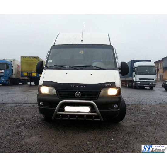 Кенгурятник WT003 (нерж.) для Fiat Ducato 1995-2006 рр