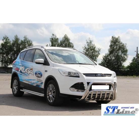 Кенгурятник WT002 (нерж.) для Ford Kuga/Escape 2013-2019 рр