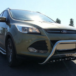 Кенгурятник WT004 (нерж.) для Ford Kuga/Escape 2013-2019 рр