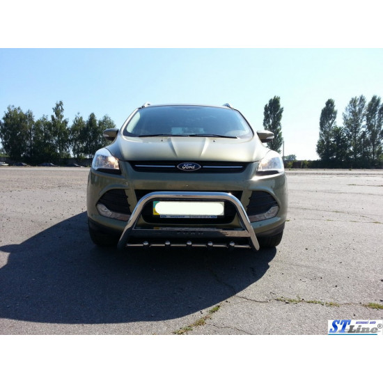 Кенгурятник WT004 (нерж.) для Ford Kuga/Escape 2013-2019 рр