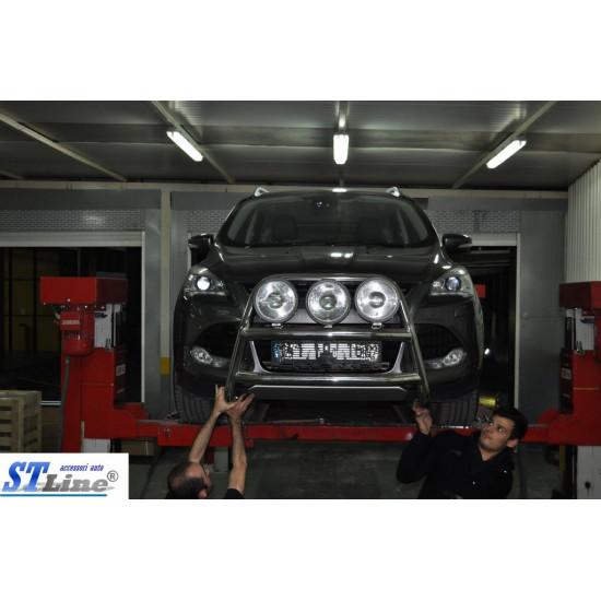 Кенгурятник WT018 (нерж.) для Ford Kuga/Escape 2013-2019 рр