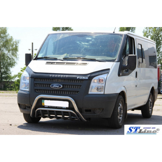 Кенгурятник WT002 (2006-2014, нерж.) для Ford Transit рр