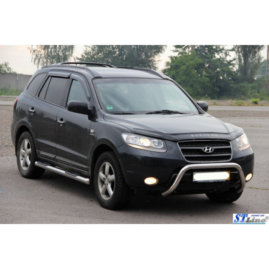 Кенгурятник WT007 (нерж.) для Hyundai Santa Fe 2 2006-2012рр