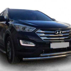 Передня дуга ST014 (нерж.) для Hyundai Santa Fe 3 2012-2018рр