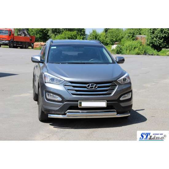 Передня дуга ST014 (нерж.) для Hyundai Santa Fe 3 2012-2018рр