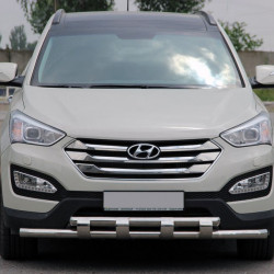 Передня дуга ST015 (нерж.) для Hyundai Santa Fe 3 2012-2018рр