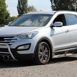 Передня дуга WT003 (нерж.) для Hyundai Santa Fe 3 2012-2018рр