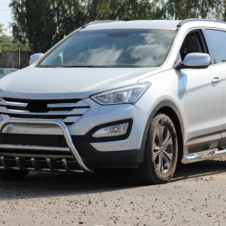 Передня дуга WT003 (нерж.) для Hyundai Santa Fe 3 2012-2018рр