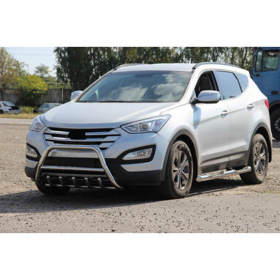 Передня дуга WT003 (нерж.) для Hyundai Santa Fe 3 2012-2018рр