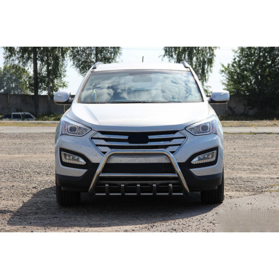 Передня дуга WT003 (нерж.) для Hyundai Santa Fe 3 2012-2018рр