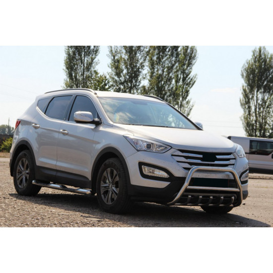 Передня дуга WT003 (нерж.) для Hyundai Santa Fe 3 2012-2018рр