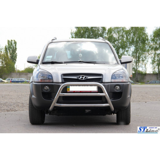 Кенгурятник WT022 (нерж.) для Hyundai Tucson JM 2004-2024 рр