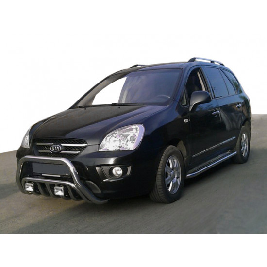 Кенгурятник WT002 (нерж) для Kia Carens 1999-2012 рр